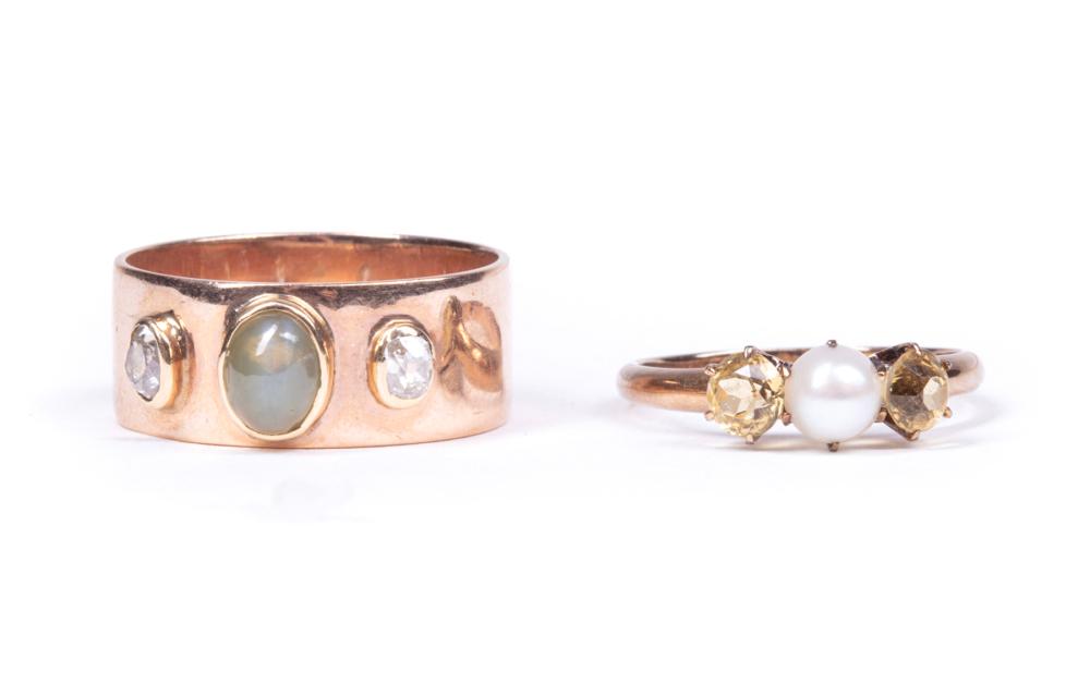 14 KT. ROSE GOLD, CAT'S EYE