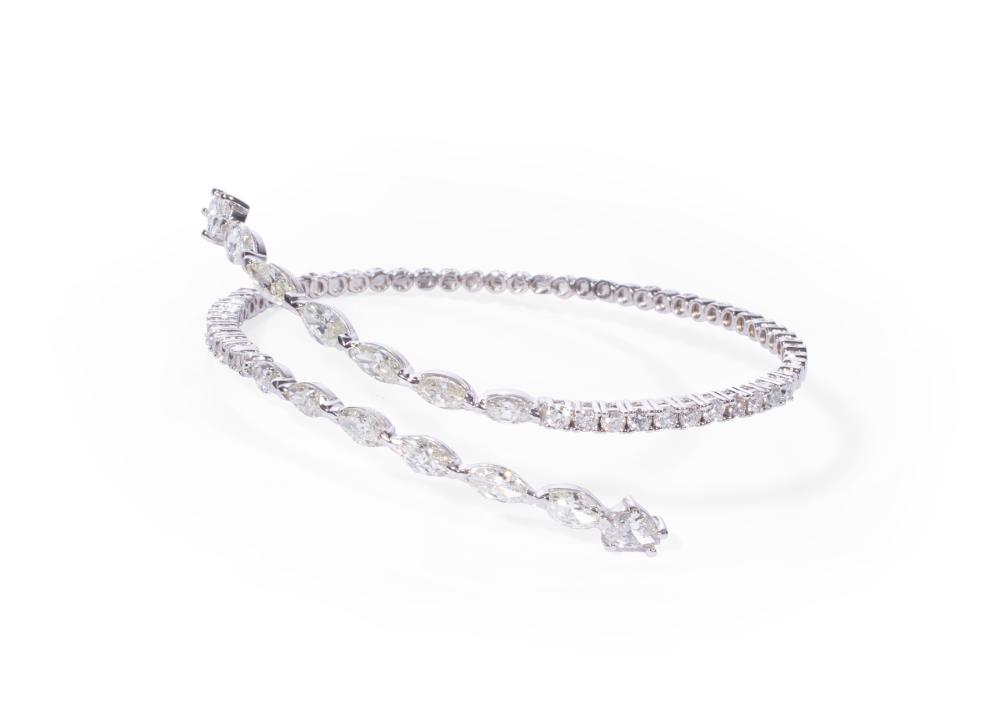 14 KT. WHITE GOLD AND DIAMOND