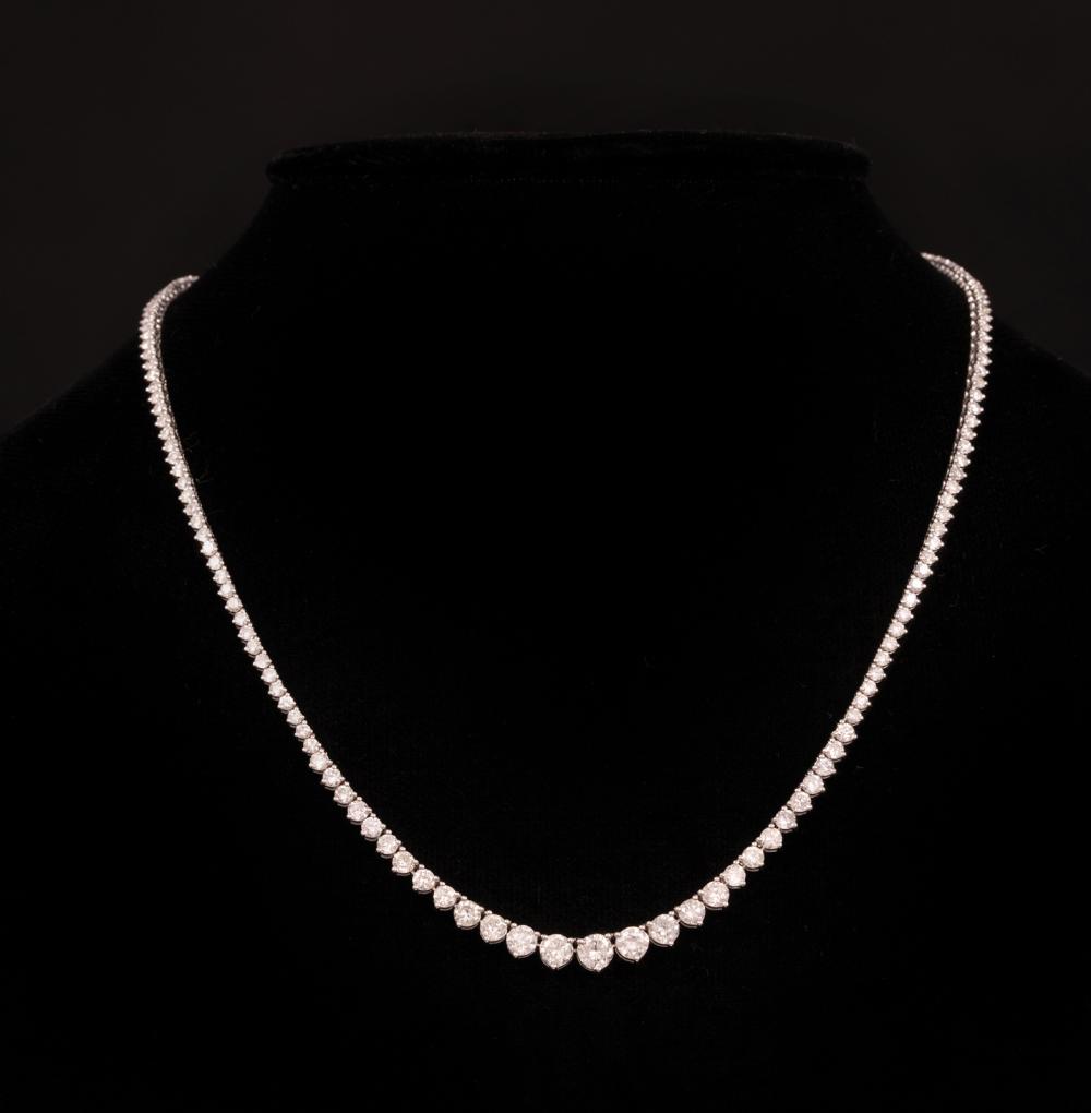 14 KT. WHITE GOLD AND DIAMOND