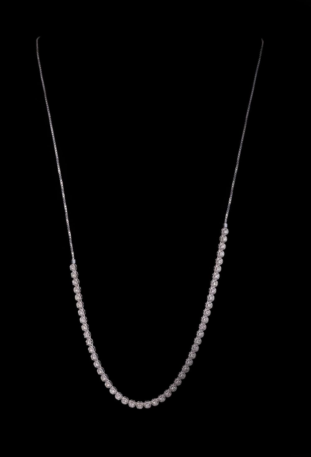 14 KT. WHITE GOLD AND DIAMOND