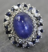 14 Kt White Gold Star Sapphire