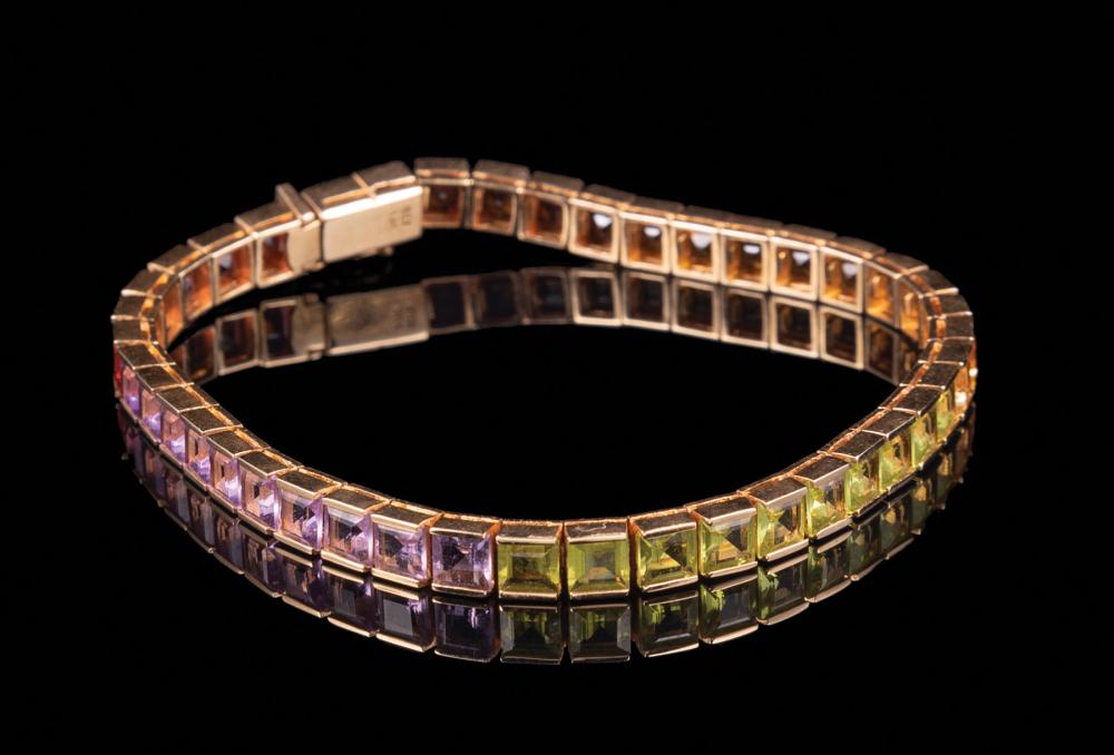 14 KT. YELLOW GOLD AND GEMSTONE