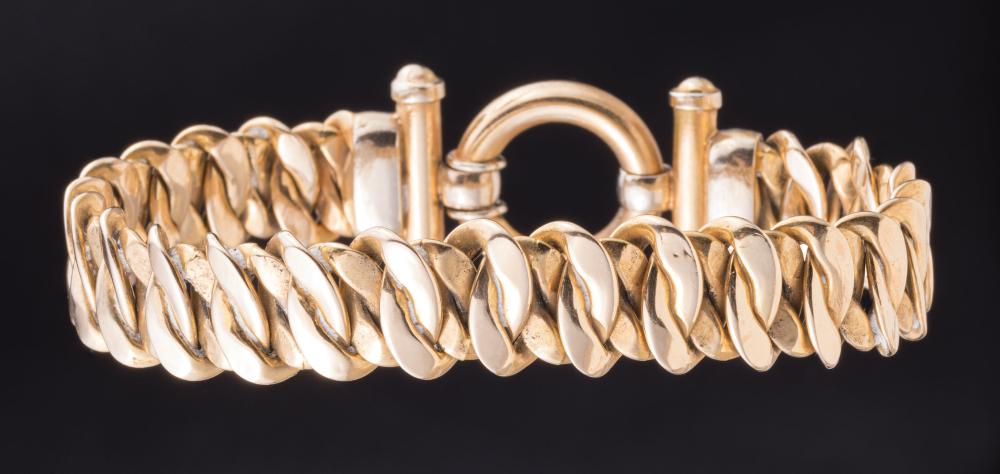 14 KT. YELLOW GOLD ARTICULATED LINK