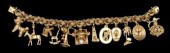 14 kt. yellow gold charm brace