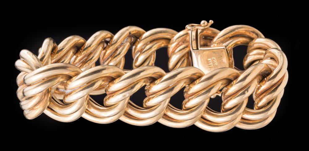 14 KT. YELLOW GOLD DOUBLE CURB LINK
