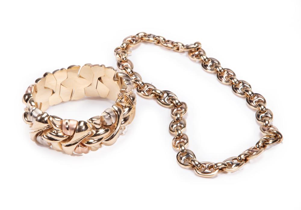 14 KT. YELLOW, WHITE AND ROSE