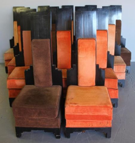 14 Midcentury Black Lacquer and