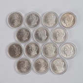 14 MORGAN SILVER DOLLARS 1878-