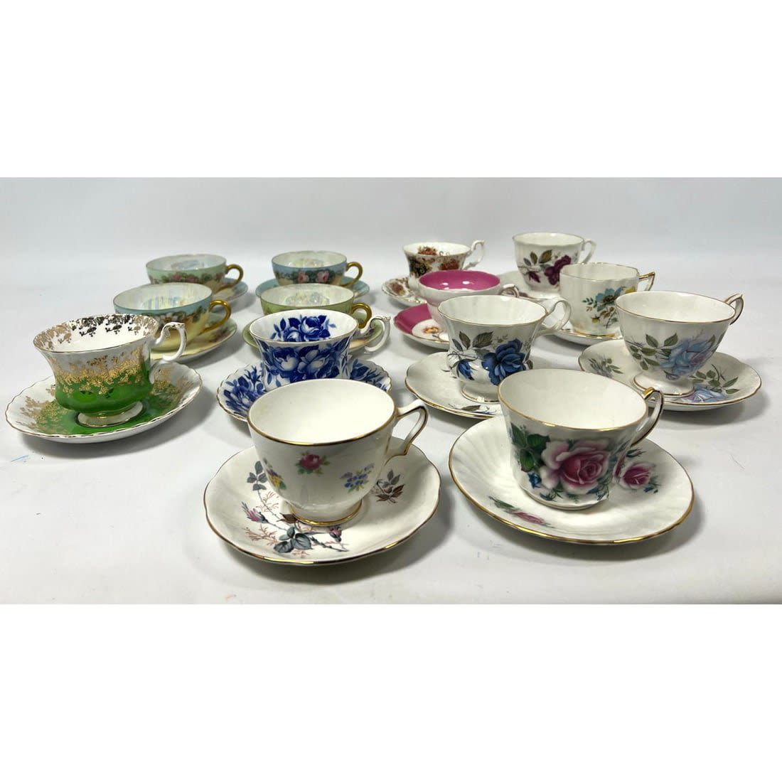 14 Pair Vintage China Cup and