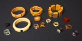 14 PC BAKELITE BRACELET AND RI