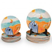 (14 PC) BARRARTE BEACH PLATE S
