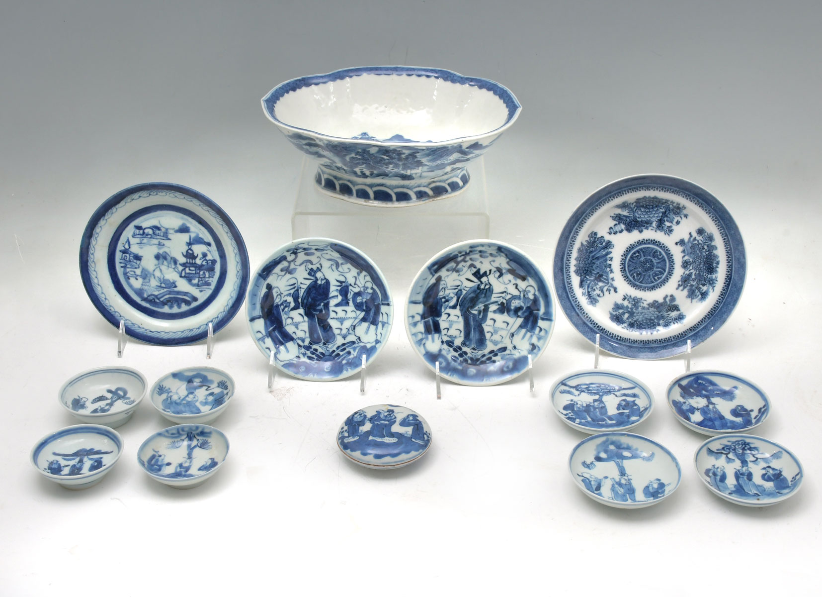 14 PC. CHINESE BLUE & WHITE