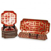 (14 PC) L'OBJET PORCELAIN PLAT