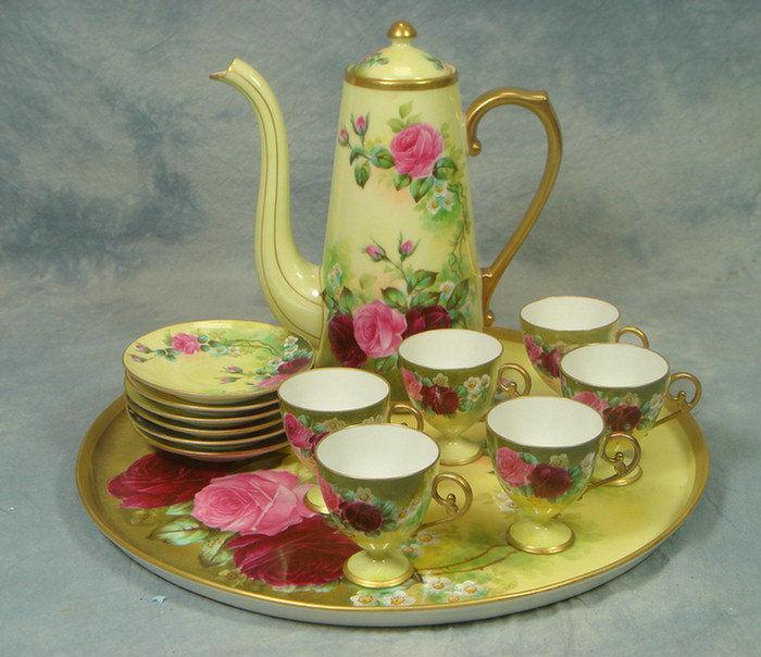 14 pc T&V Limoges chocolate set and