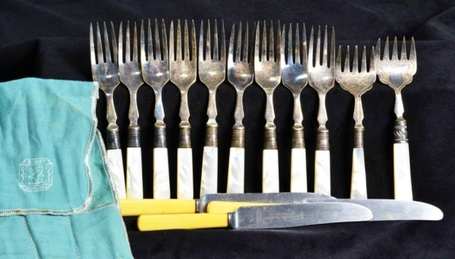 (14) PCS. FLATWARE - STERLING &