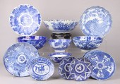 (14) Pcs Japanese blue & white