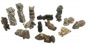 14 PCS OF CHINESE  CARVED STON