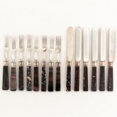 14 PCS, SILVERPLATE AND HARDST
