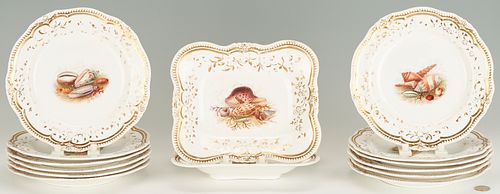 14 PCS. WORCESTER PORCELAIN DESSERT