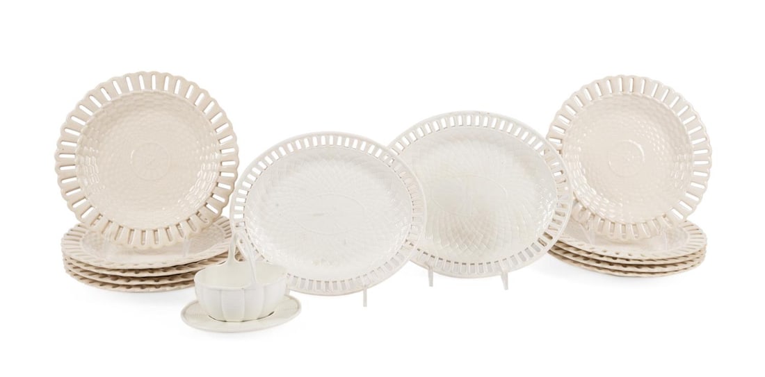 14 PIECE WEDGWOOD BASKETWEAVE
