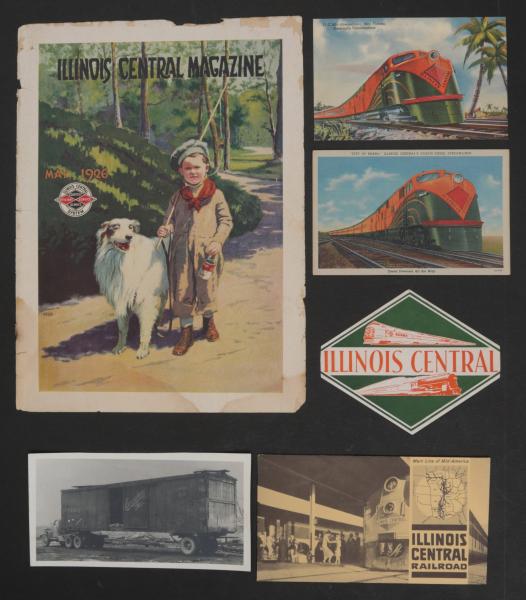 14 PIECES ILLINOIS CENTRAL RAILROAD