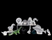 14 PIECES, LALIQUE CRYSTAL ANI
