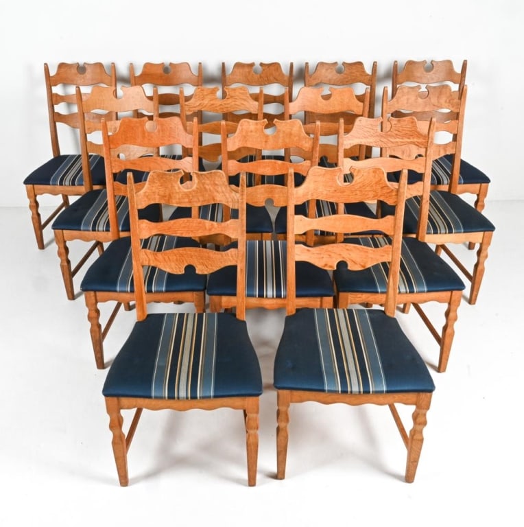 (14) RAZORBACK DINING CHAIRS BY