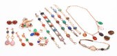 (14) Scarab bracelets, earring