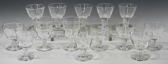 (14) STEUBEN AIR TWIST STEM GLASS