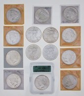 14 US PEACE AND EAGLE SILVER D