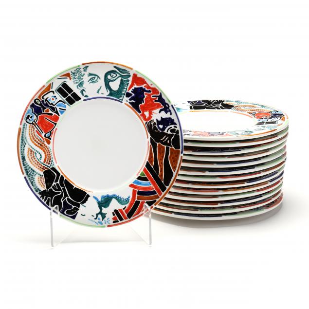 (14) VIETRI POTTERY CHARGERS FOR