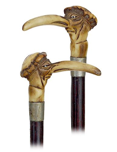 140. STAG HORN SATIRICAL CANE