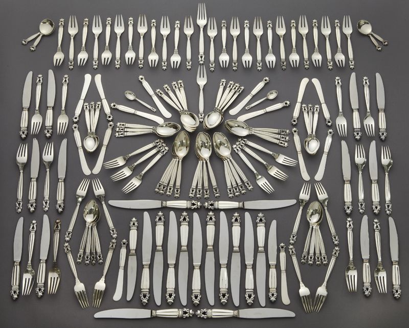 141Pcs. Georg Jensen silver Acorn