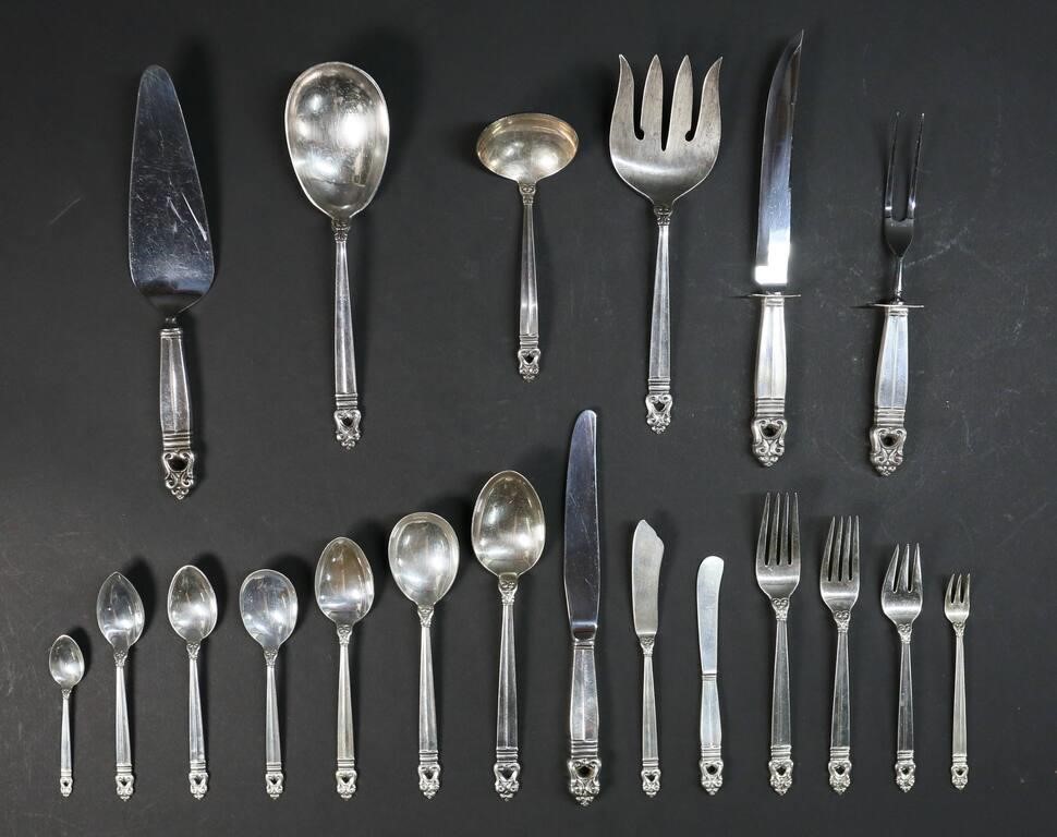 143 PIECES ROYAL DANISH STERLING
