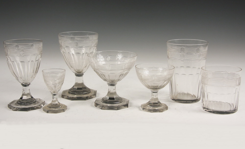 (144 PCS) EARLY IRISH CRYSTAL