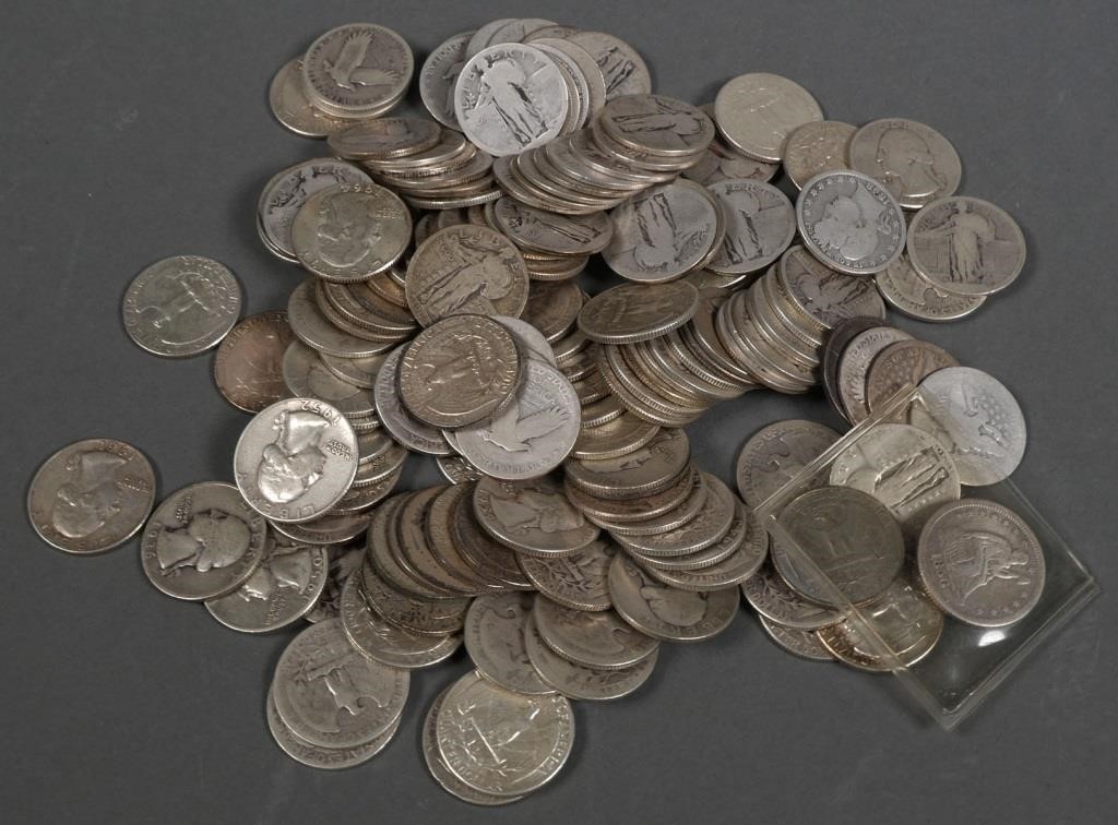 (147) SILVER 90% US QUARTERS