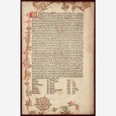1470S INCUNABLE LEAF FROM PLUT
