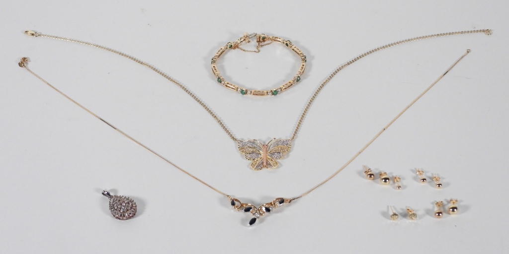 14K 10K GOLD DIAMOND GEMSTONE