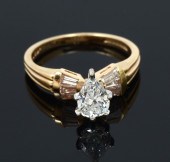 14K 1.39 CTW DIAMOND RING: .97