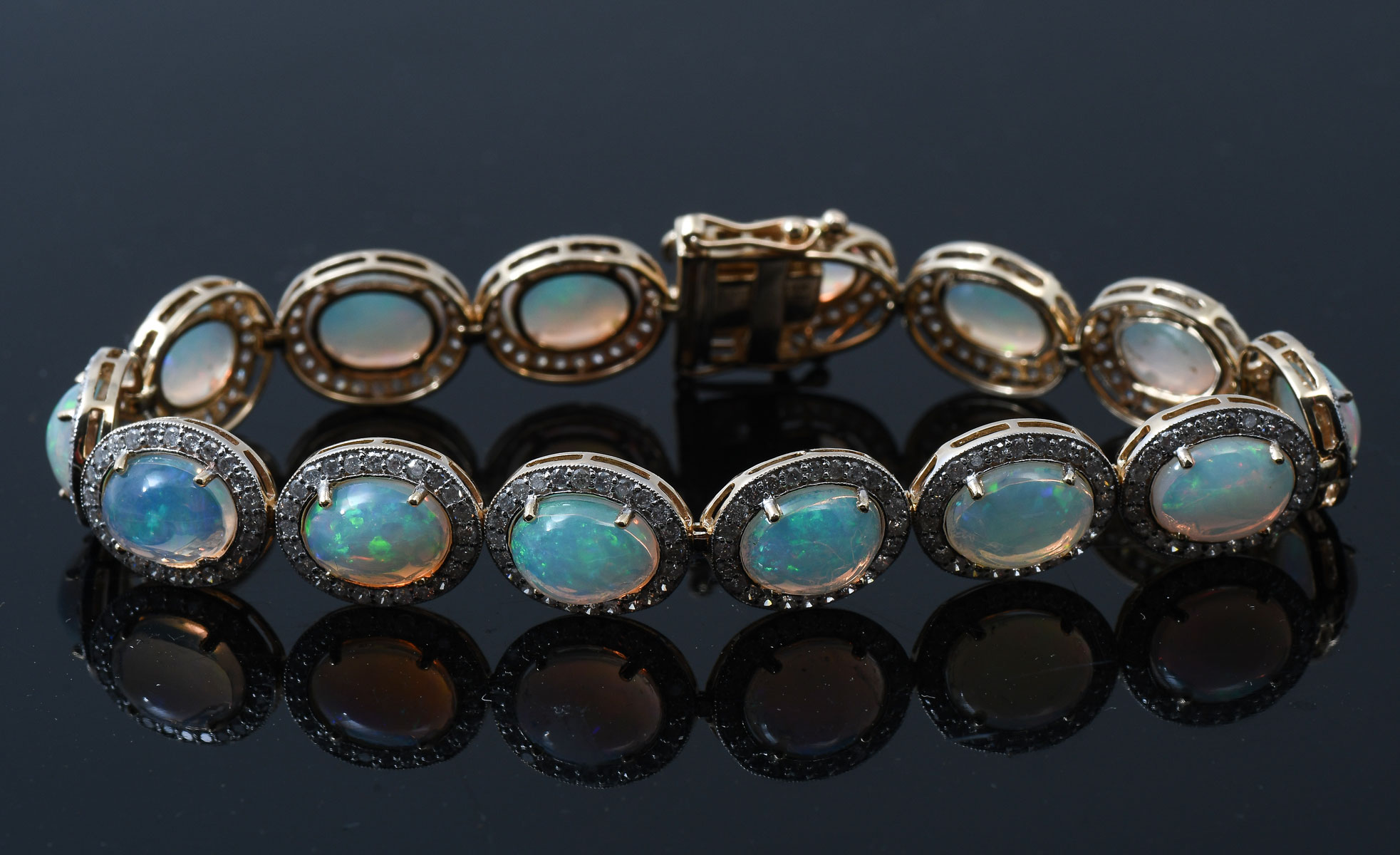 14K 15.0 CTW OPAL & DIAMOND