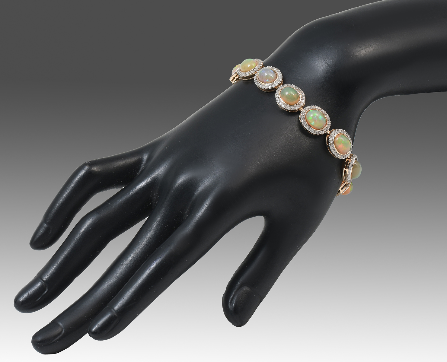 14K 17.96 CTW OPAL & DIAMOND