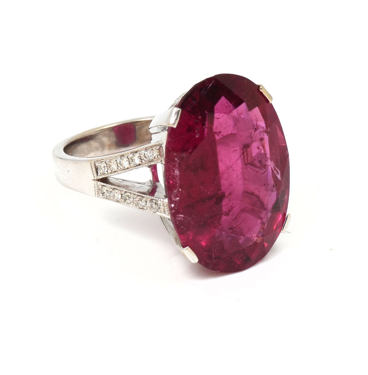 14K 23.03 CT TOURMALINE & DIAMOND