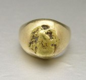 14K & 24K NUGGET MAN'S RING: 1