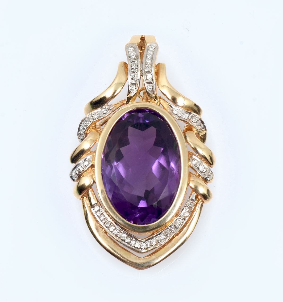 14K 25.00 CTW AMETHYST & DIAMOND