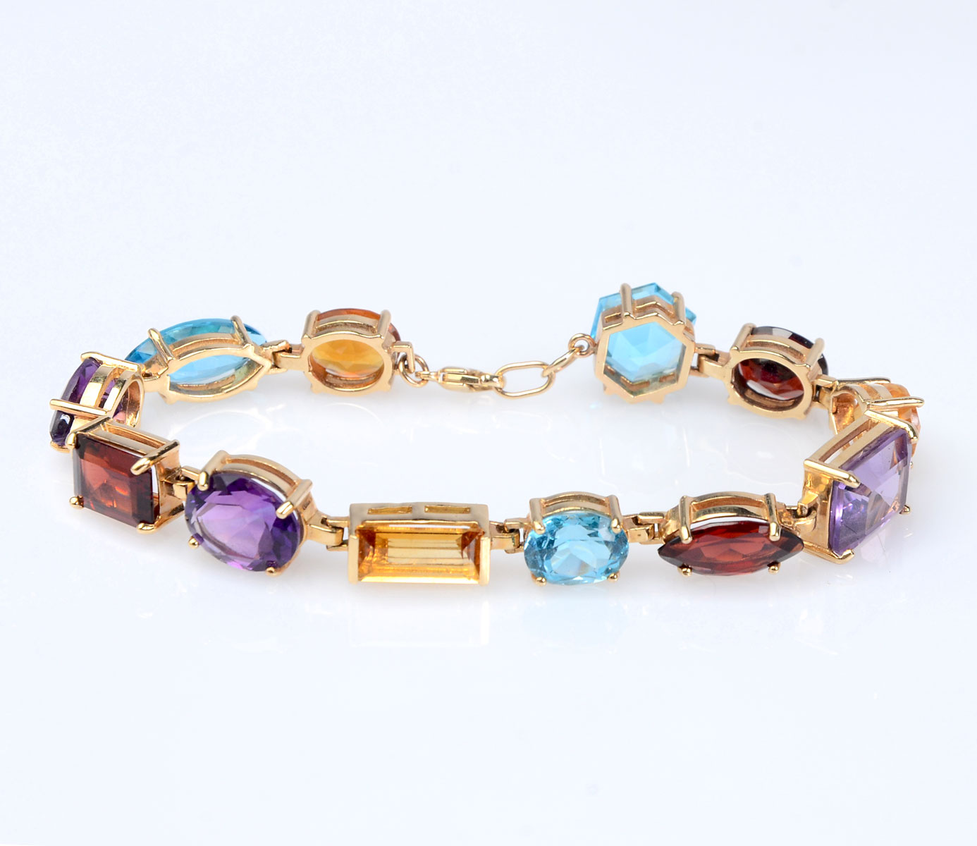 14K 35.00 CTW GEMSTONE BRACELET: