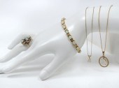 14K 4 PIECE OPAL JEWELRY LOT: