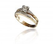 14K .50 CTW DIAMOND BRIDAL SET