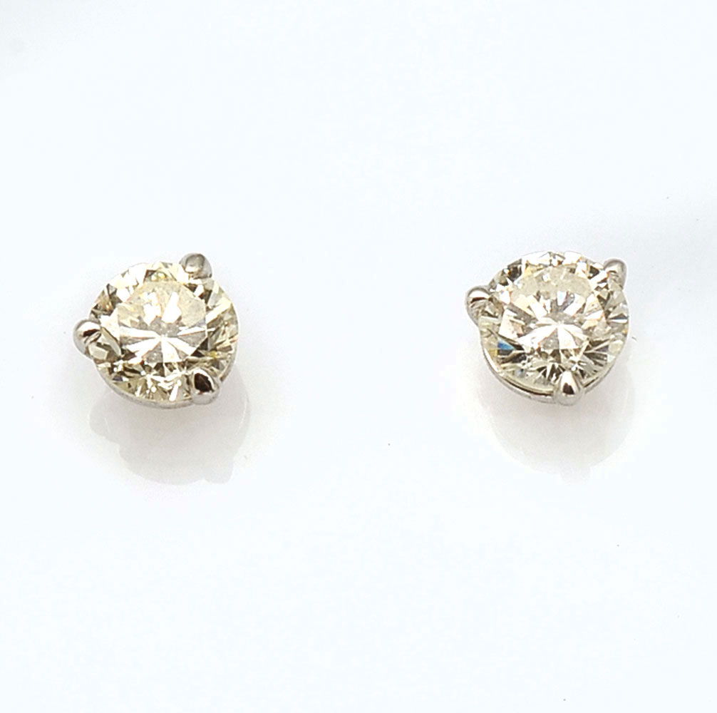 14K .57 CTW DIAMOND STUD EARRINGS