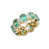 14K 8.87 CTW EMERALD RING WITH