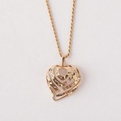 14K ALOHA HEART NECKLACE BY MA